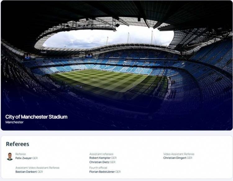 开云曼城vs那不勒斯欧冠裁判:德国裁判团领衔,兹瓦耶担任主裁