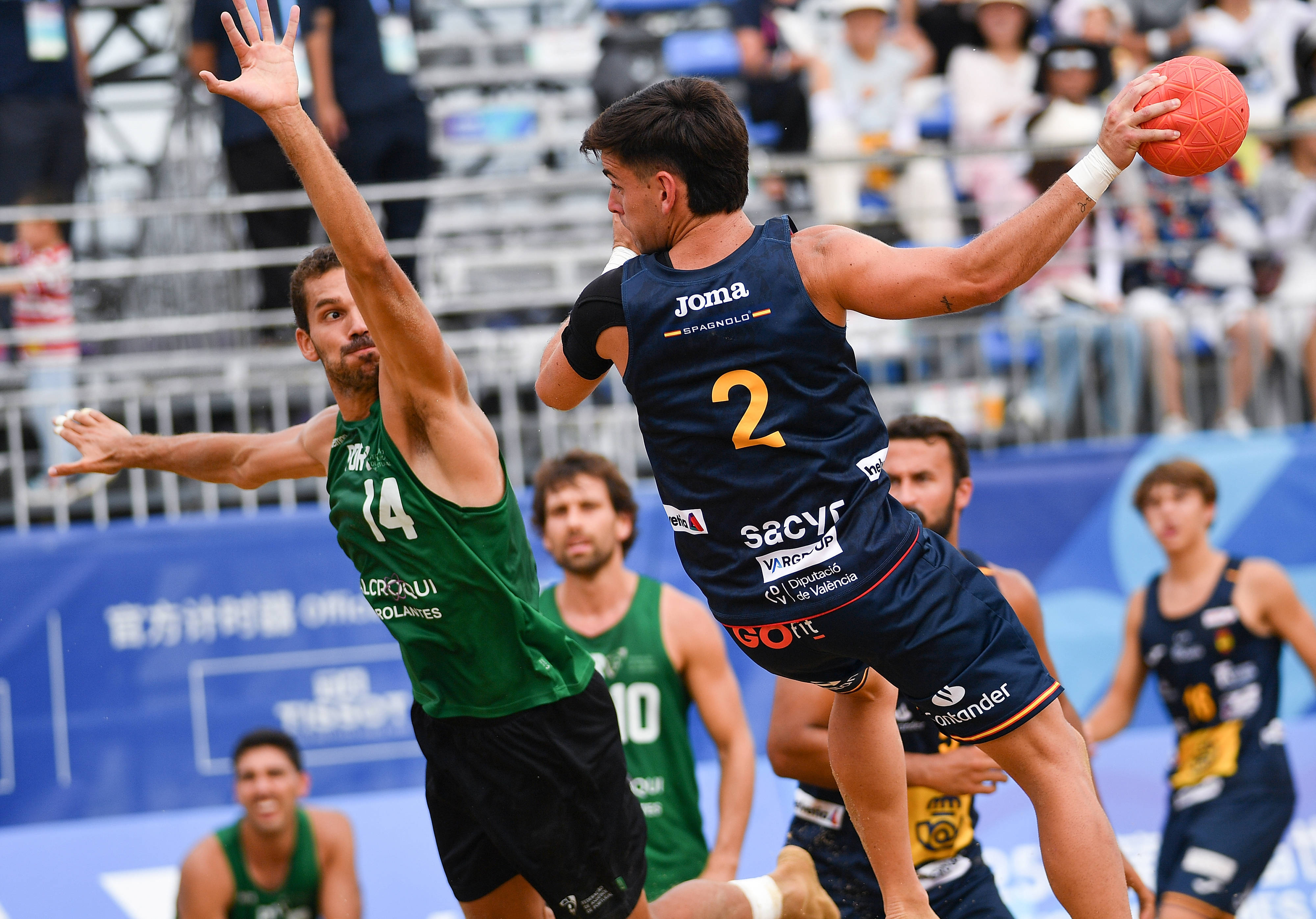 开云(成都世运会)沙滩手球——男子半决赛:葡萄牙队胜西班牙队